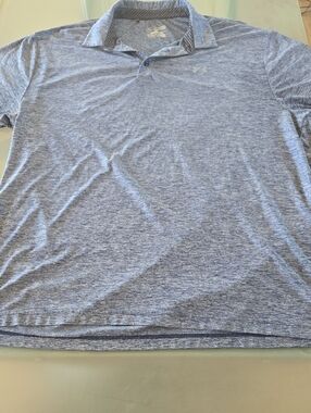 Under Armour Light Heather Blue Performance Polo